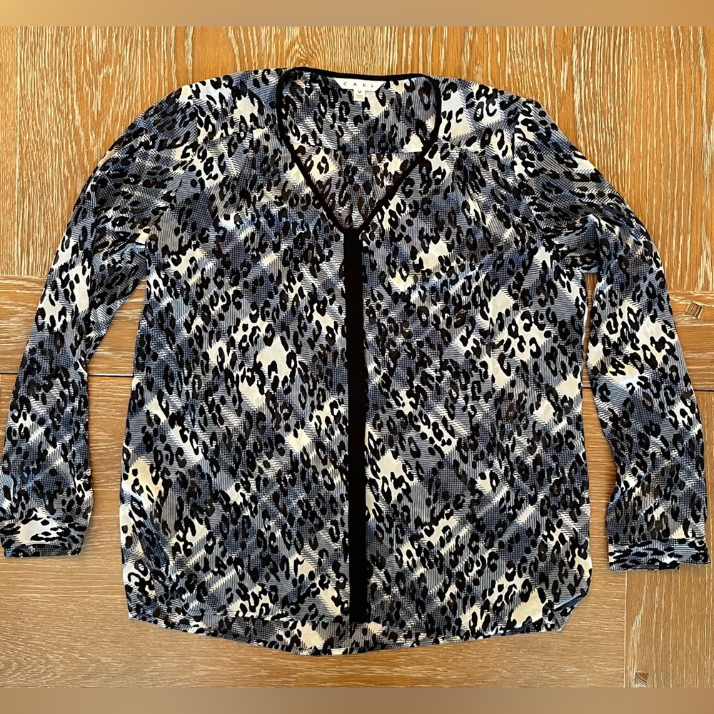 Cabi Leopard Print Blouse, Medium